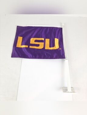LSU Purple Car Flag 14X11 Window Mount 2-Sided Flag